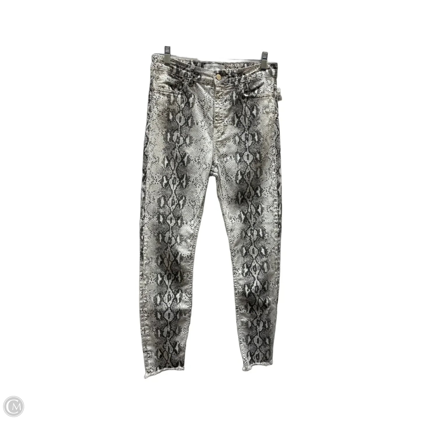 Pants Cropped By Zara Women In Snakeskin Print, Size: 6