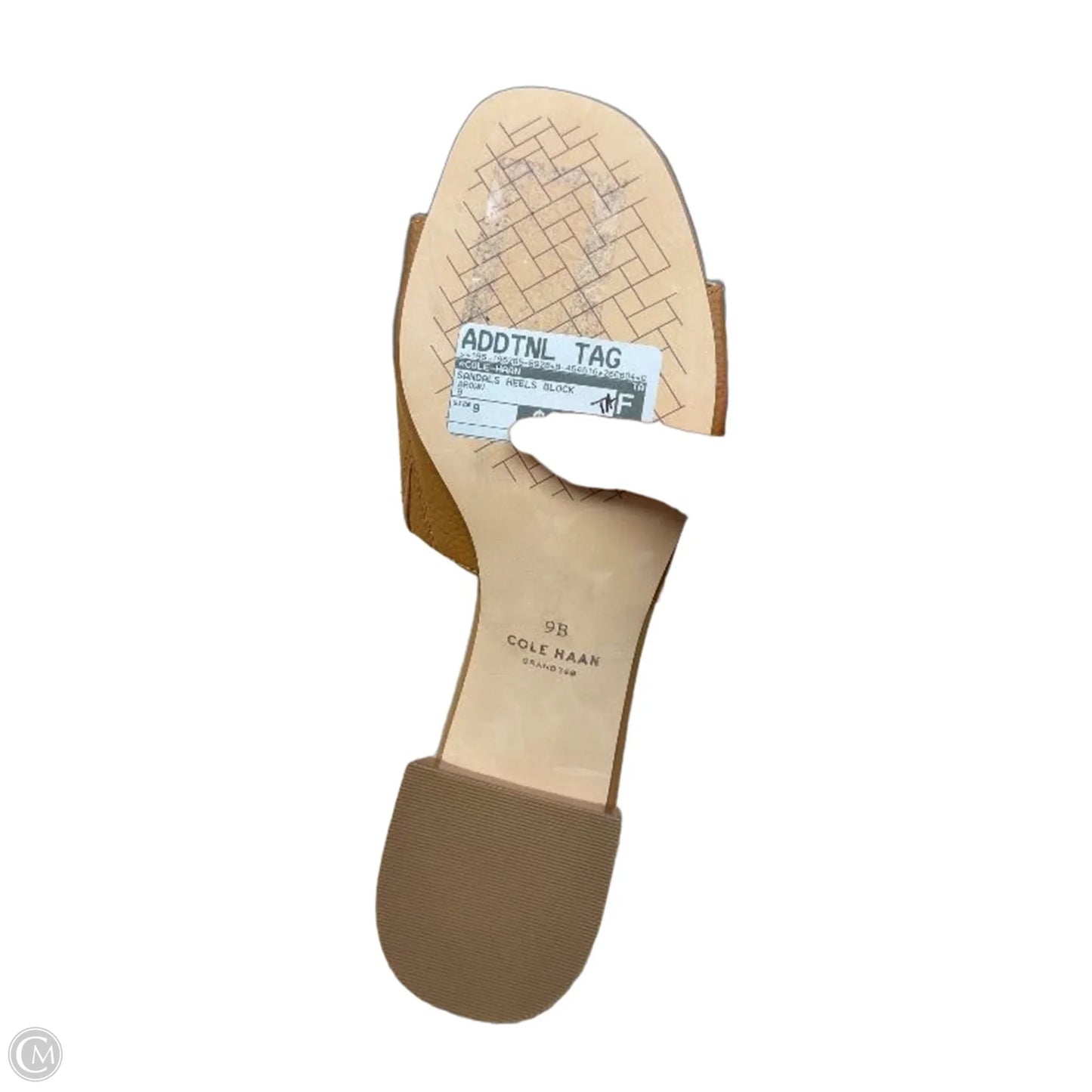 Sandals Heels Block By Cole-haan In Brown, Size: 9