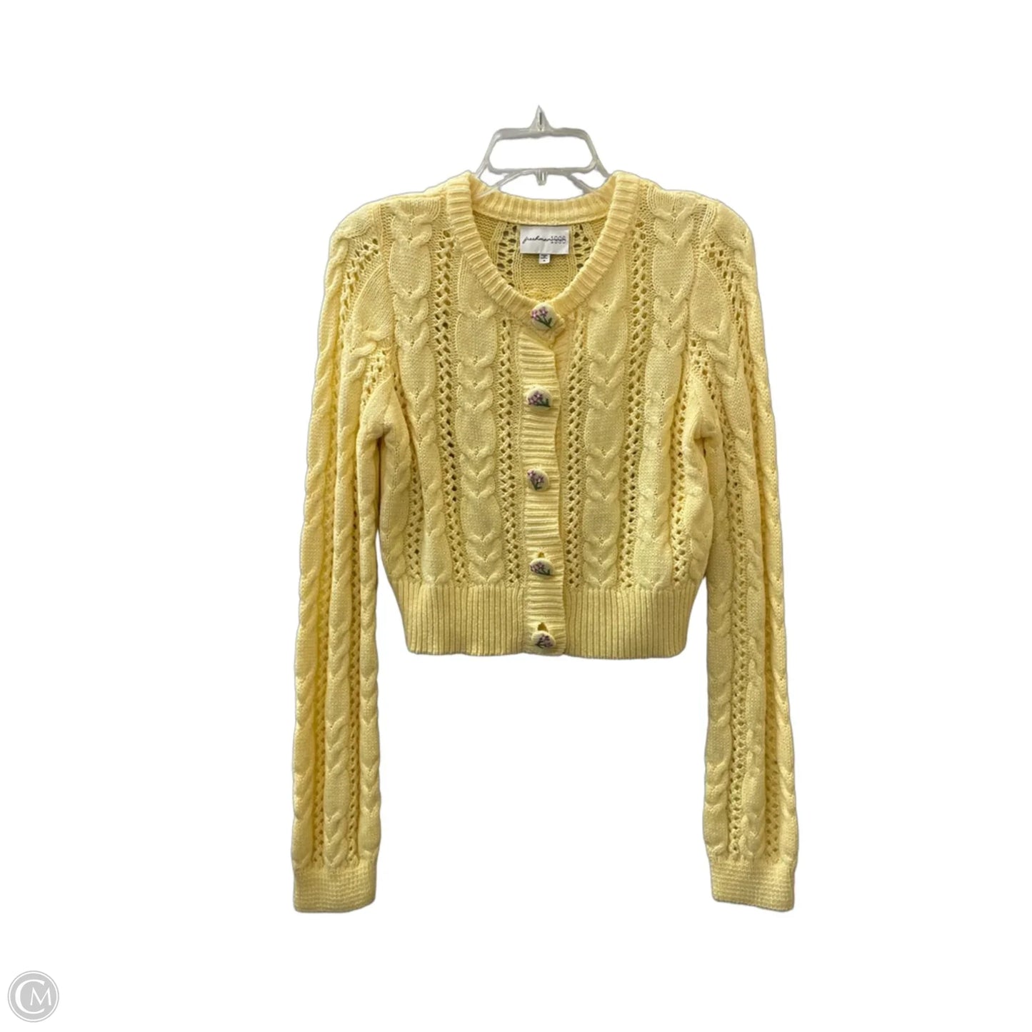Cardigan By Freshman In Yellow, Size: M
