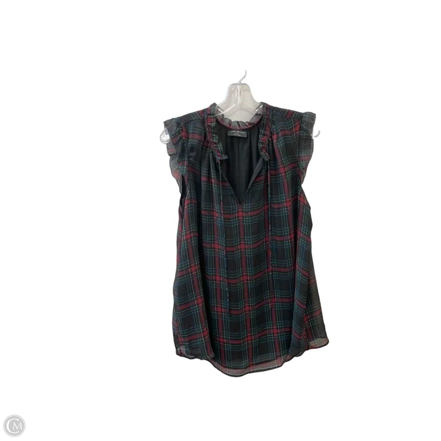 Top Sleeveless By Lane Bryant In Black & Red, Size: 14