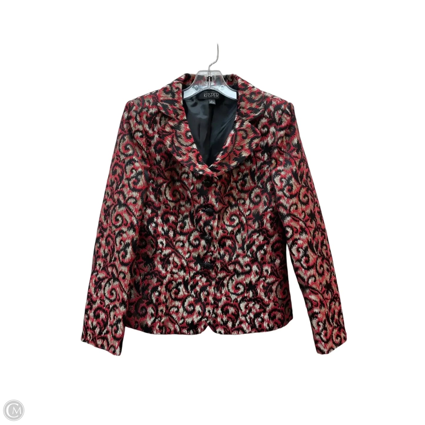 Jacket Other By Kasper In Black & Red, Size: 8
