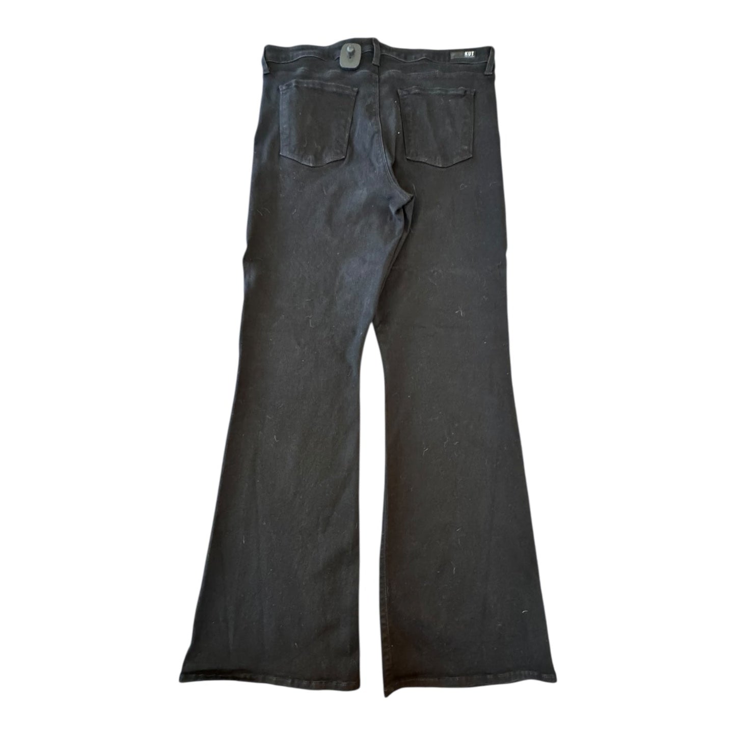Jeans Flared By Kut In Black Denim, Size:18