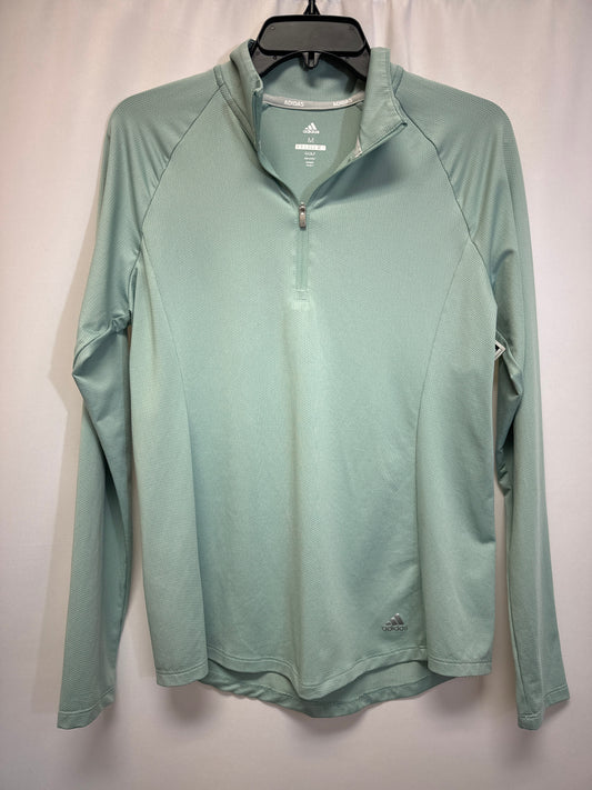 Athletic Top Long Sleeve Collar By Adidas  Size: M