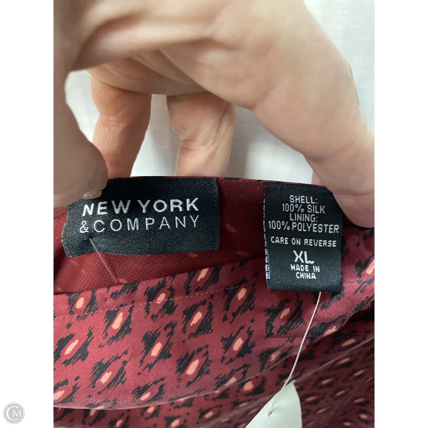 Skirt Midi By New York And Co In Maroon, Size: Xl