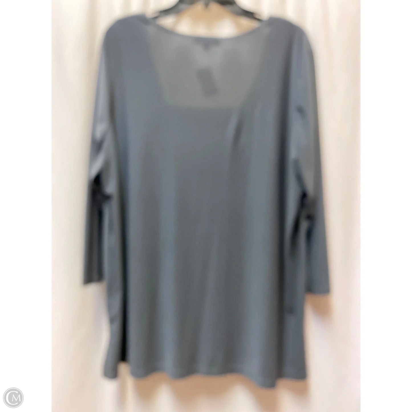 Top Long Sleeve By Slinky Brand In Grey, Size: 1x