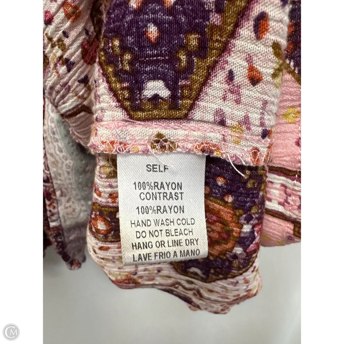 Top Short Sleeve By Easel In Pink, Size: S