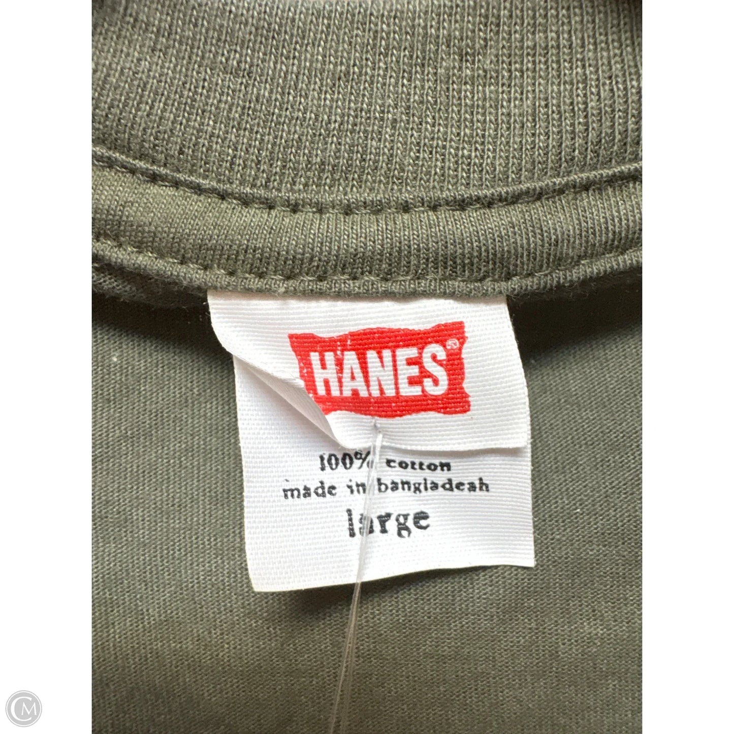Top Short Sleeve By Hanes In Green, Size: L