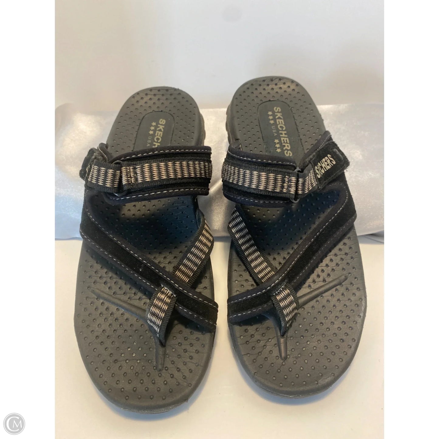 Sandals Flats By Skechers In Black, Size: 7