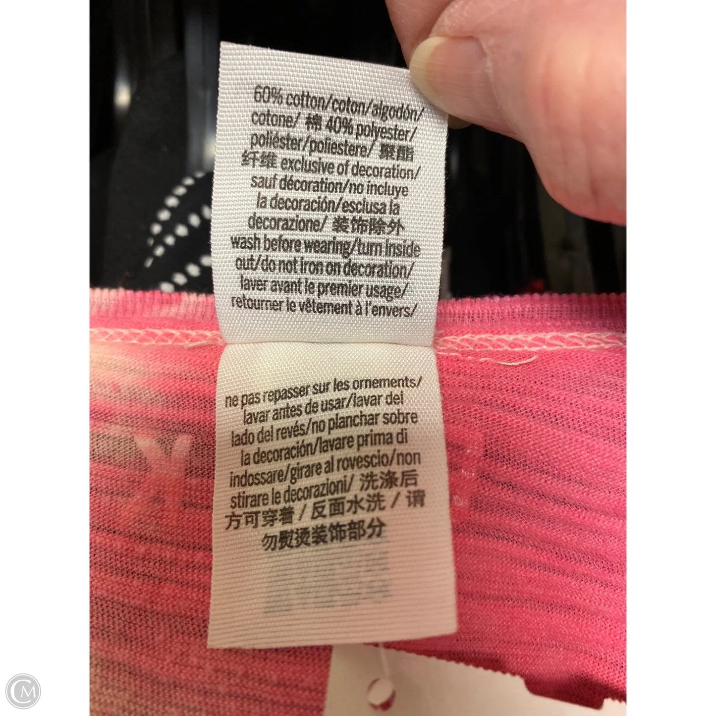 Top Short Sleeve By Pink In Pink, Size: M