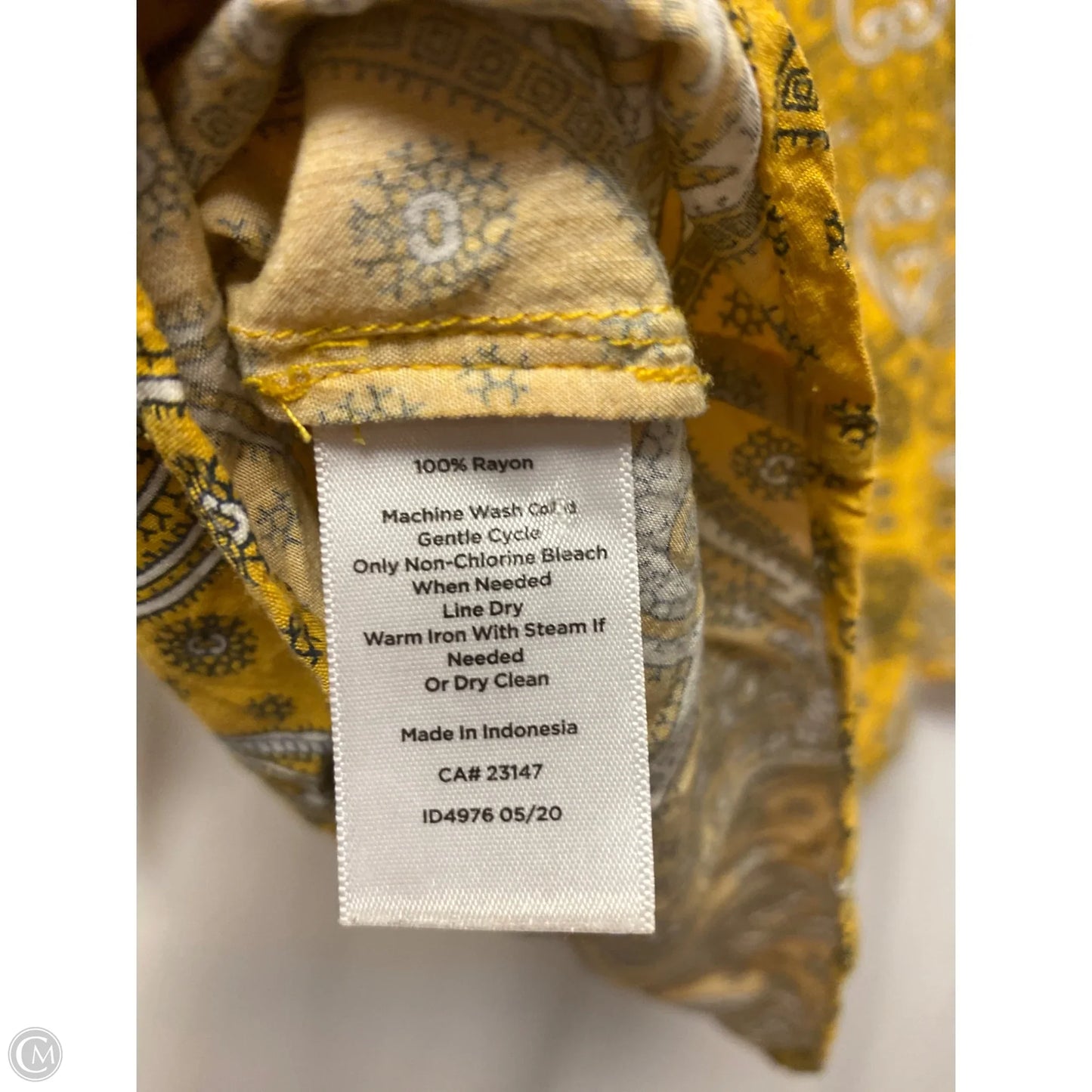 Top Long Sleeve By Talbots In Yellow, Size: Xl