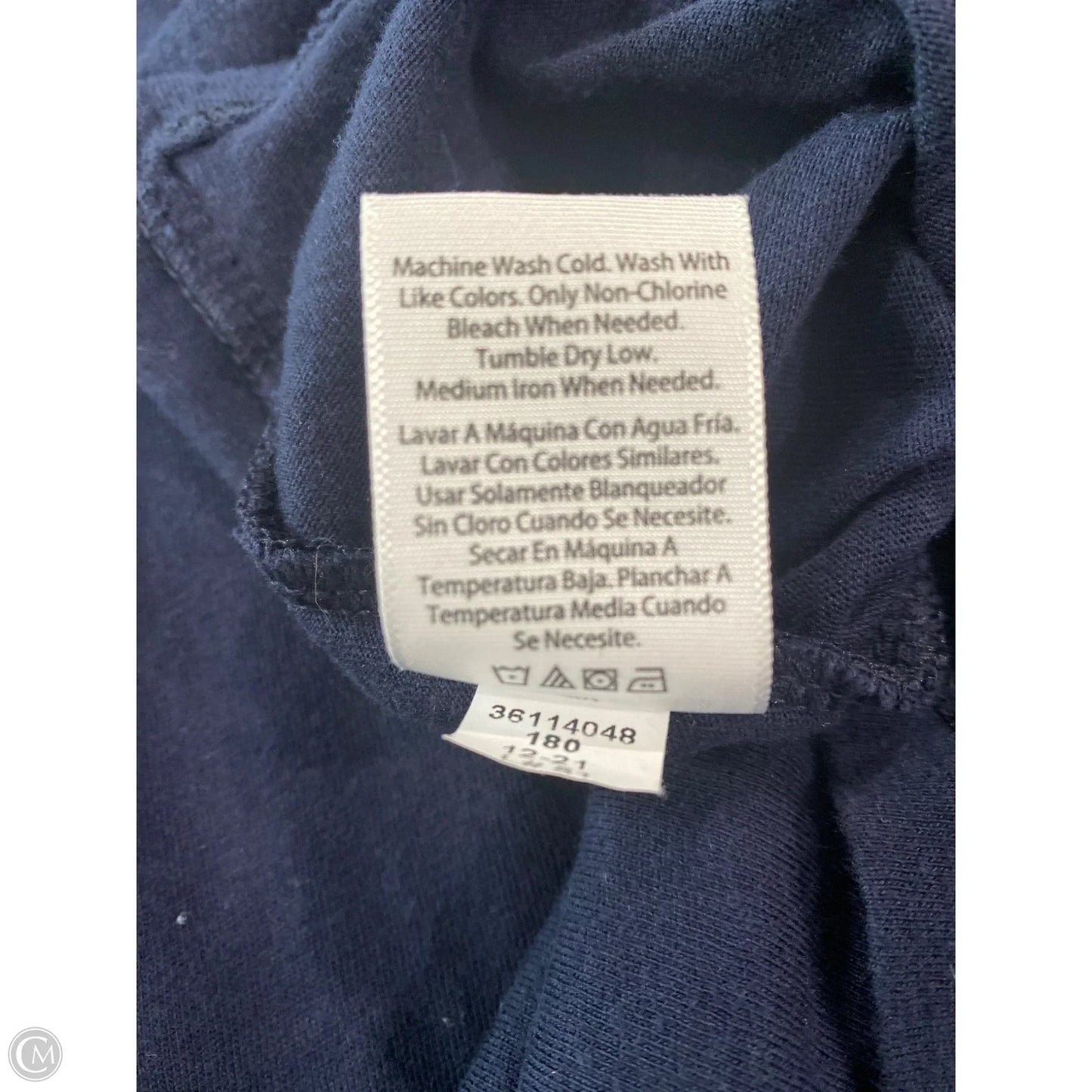 Top Short Sleeve By Terra & Sky In Navy, Size: 2x