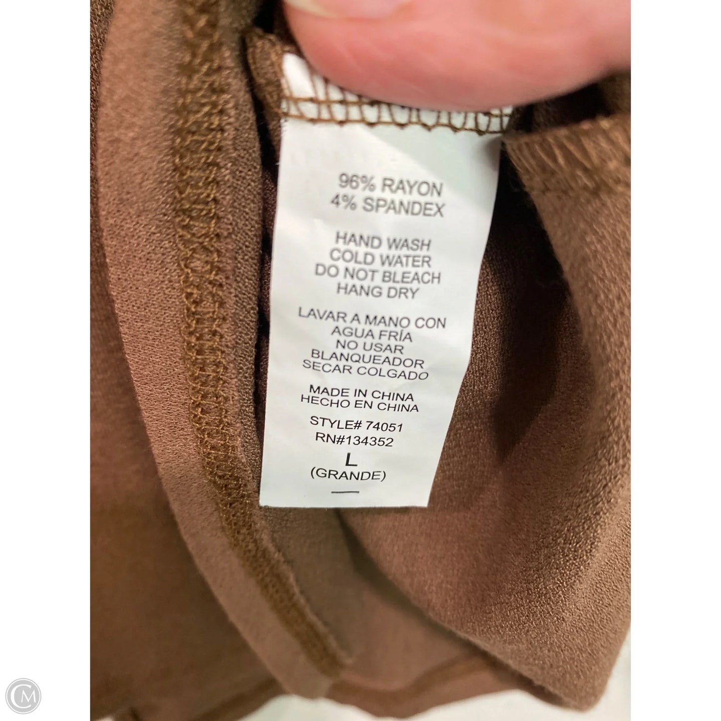 Tank Top By Ambiance Apparel In Brown, Size: L