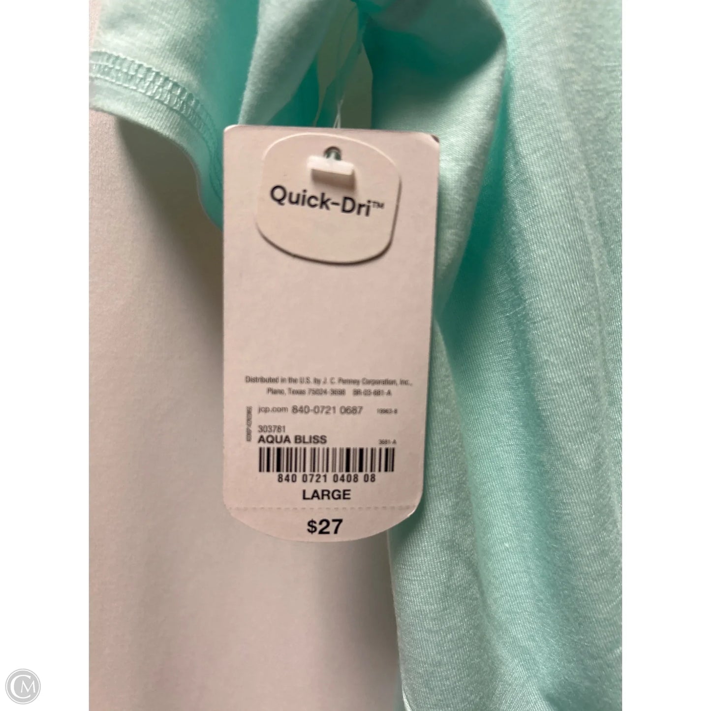 Athletic Top Short Sleeve By Xersion In Teal, Size: L