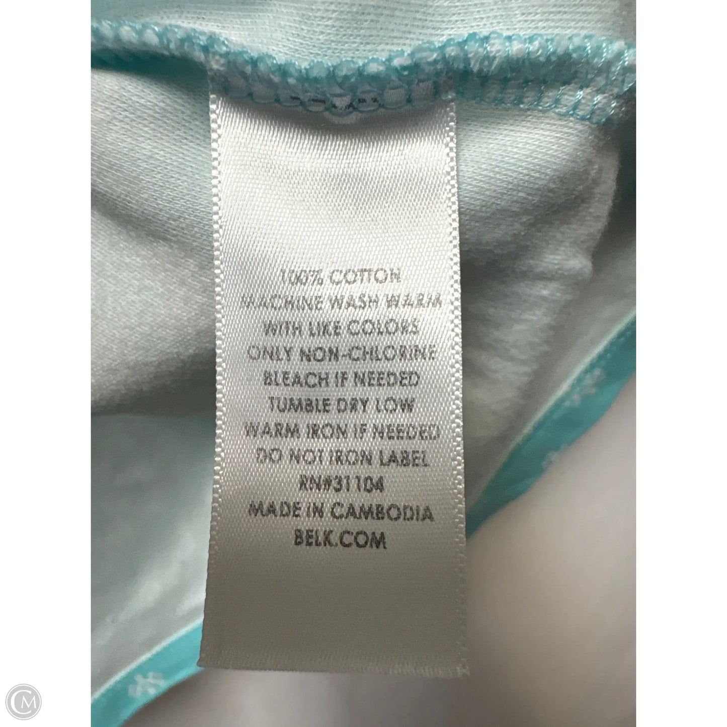 Top Short Sleeve By Kim Rogers In Blue, Size: Xl