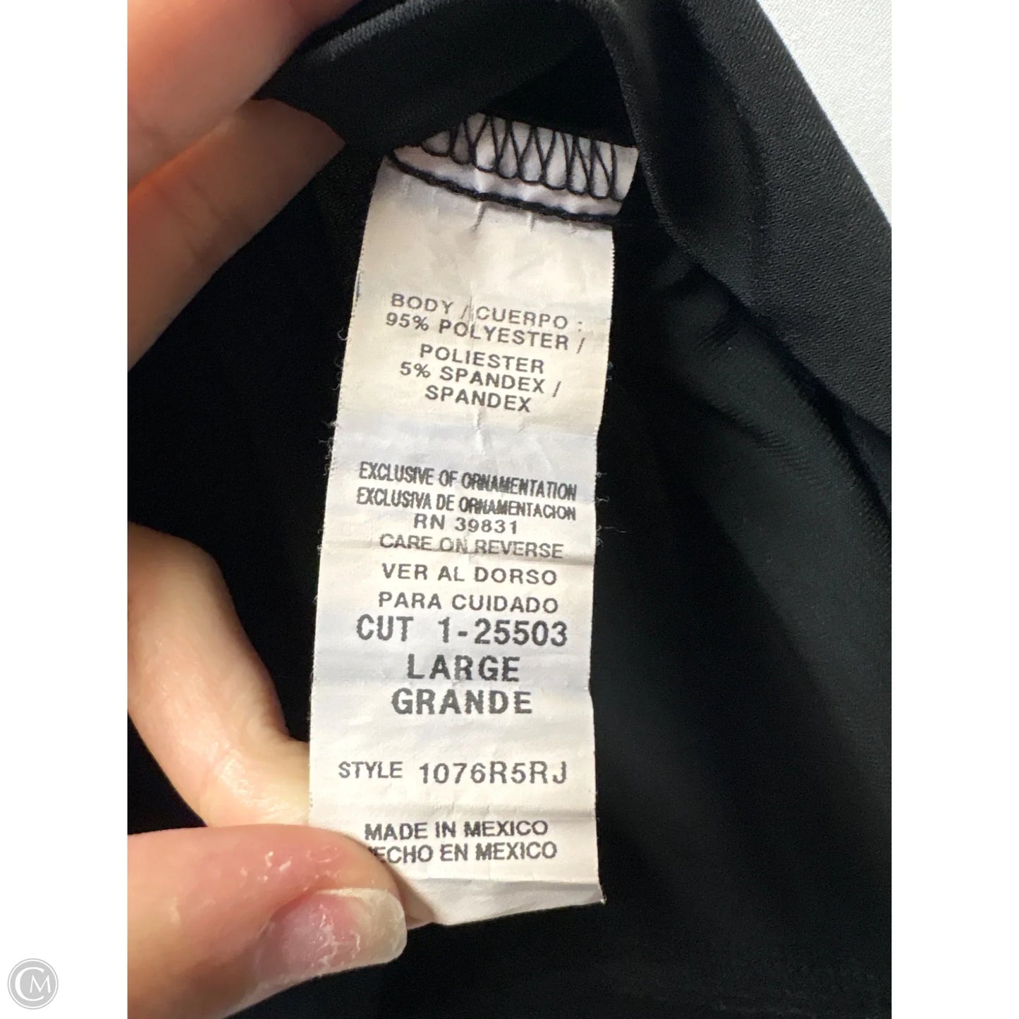 Top Short Sleeve By My Michele In Black, Size: L