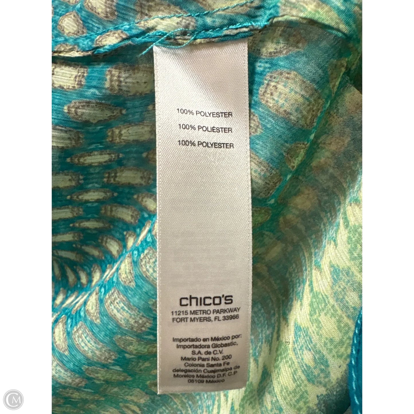 Swimwear Cover-up By Chicos In Teal, Size: M