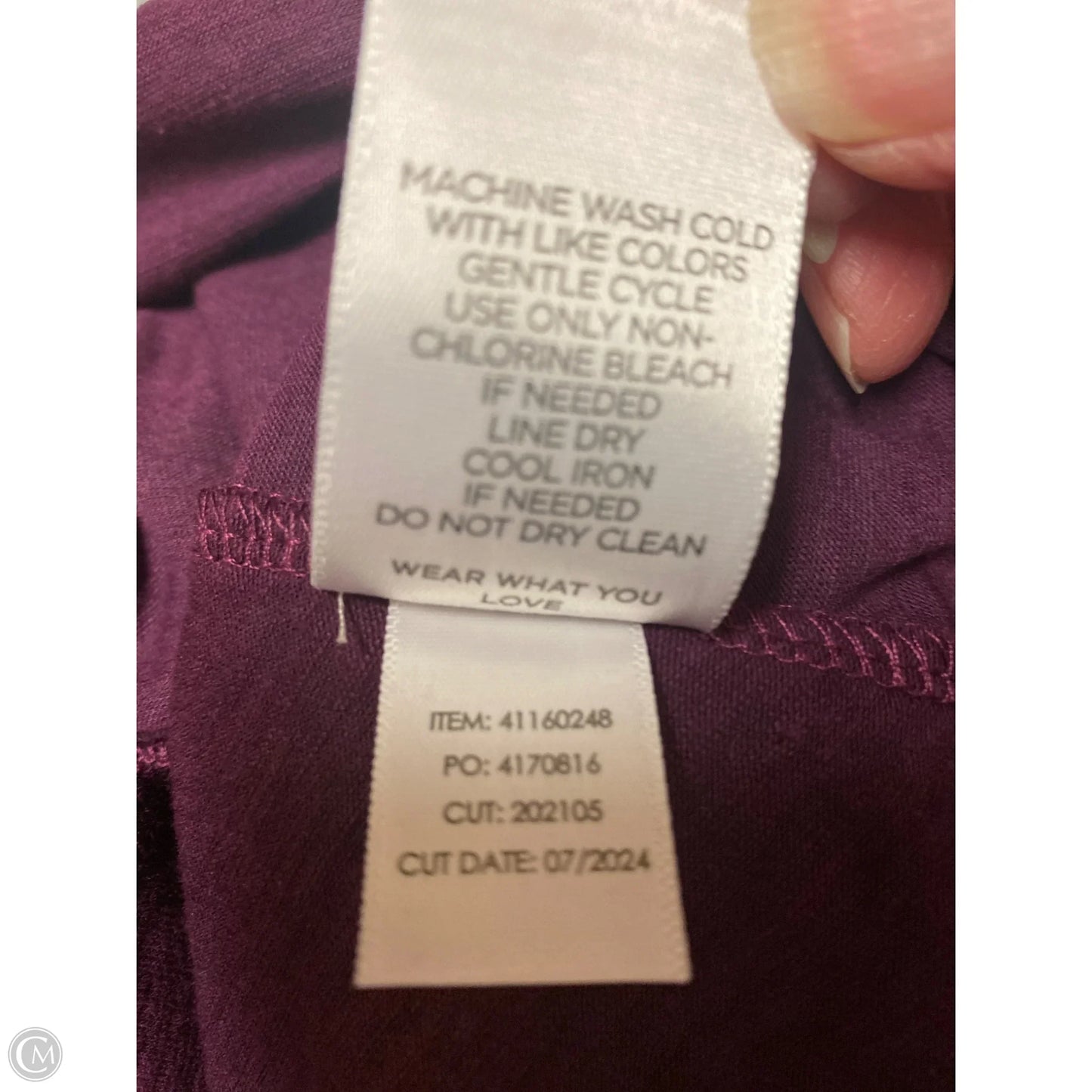 Top Long Sleeve By Torrid In Purple, Size: 1x