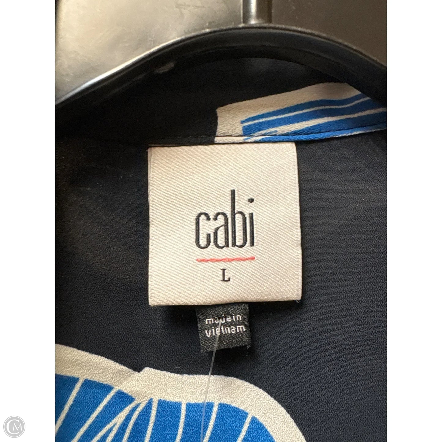 Top Long Sleeve By Cabi In Navy, Size: L