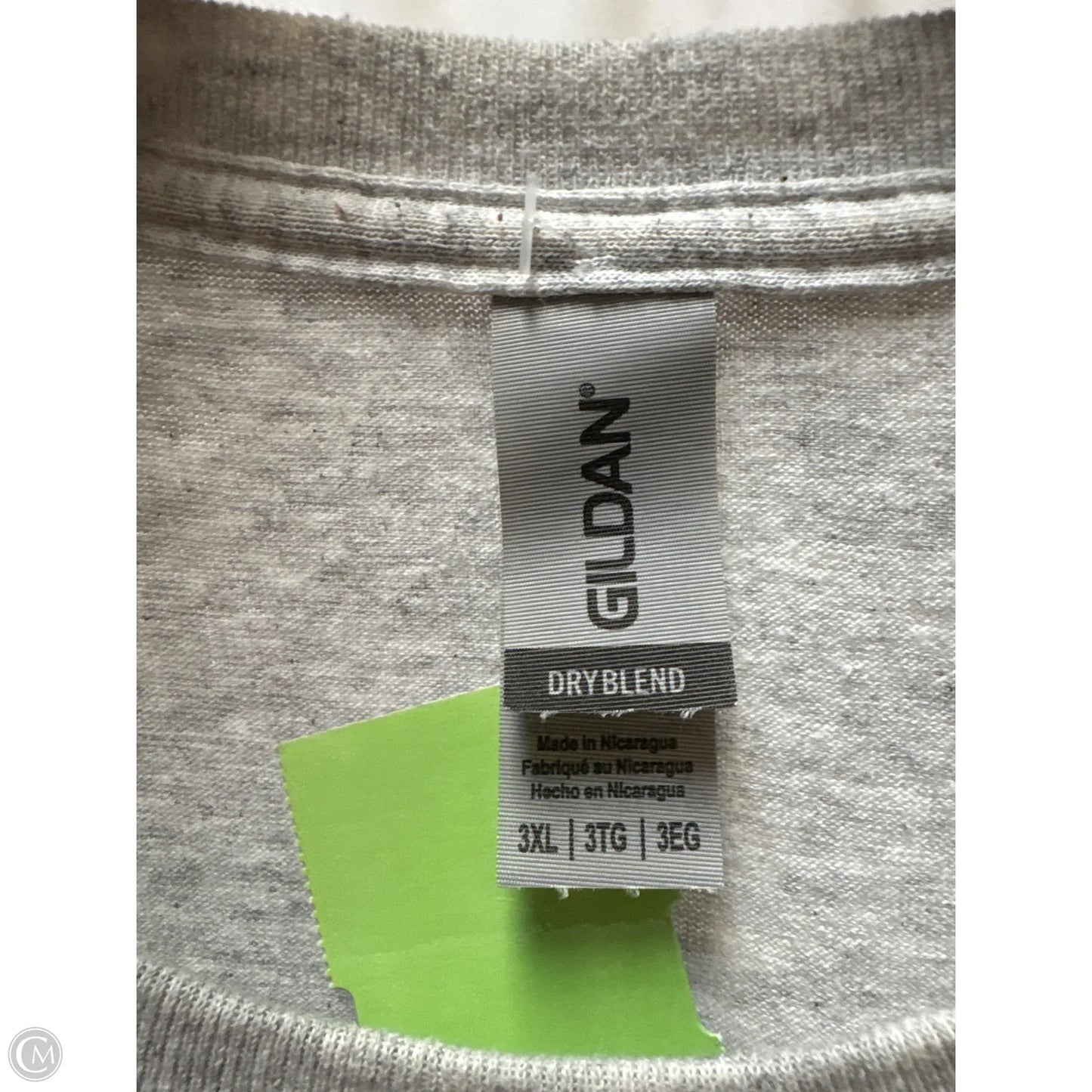 Top Short Sleeve By Gildan In Grey, Size: 3x