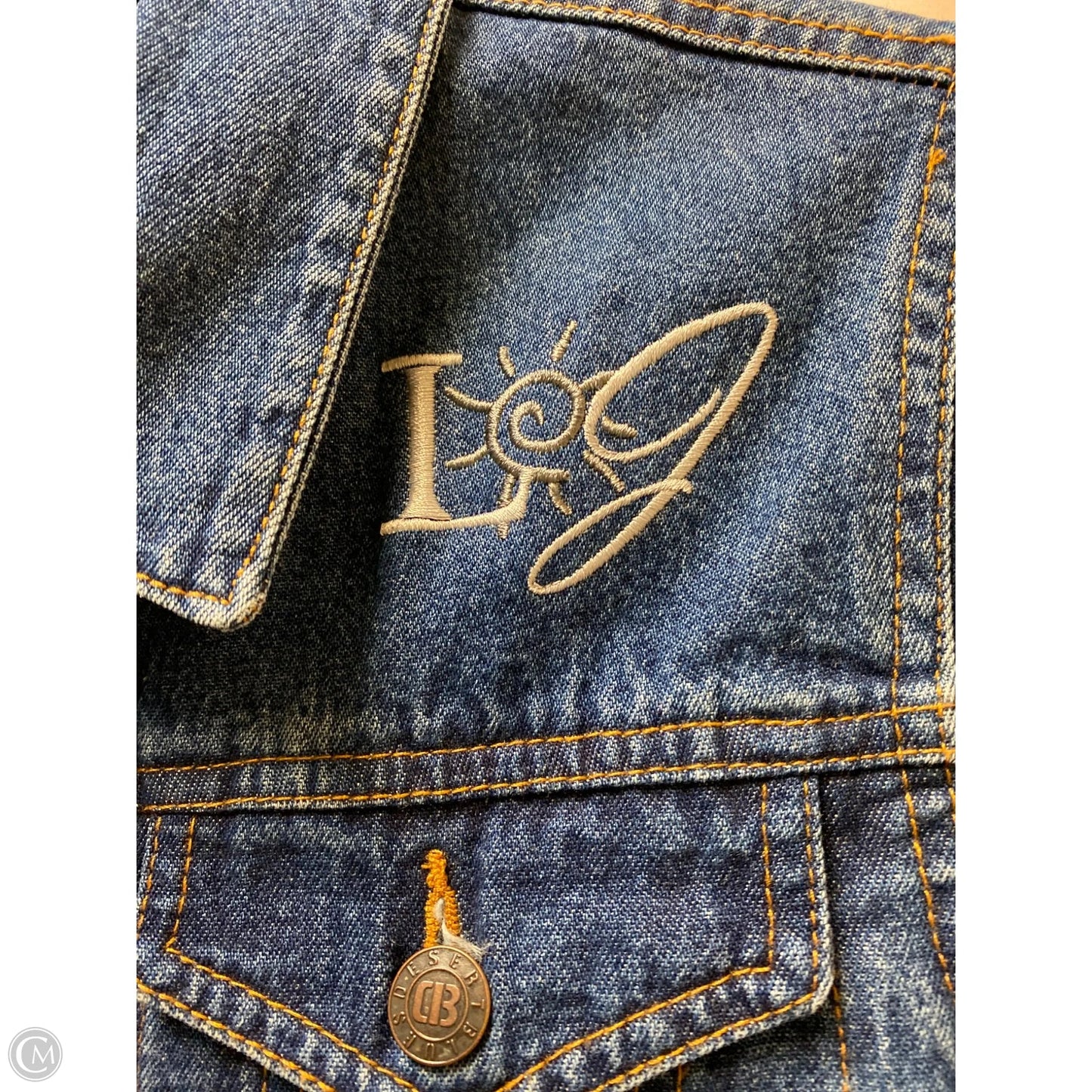 Jacket Denim By Clothes Mentor In Blue Denim, Size: M