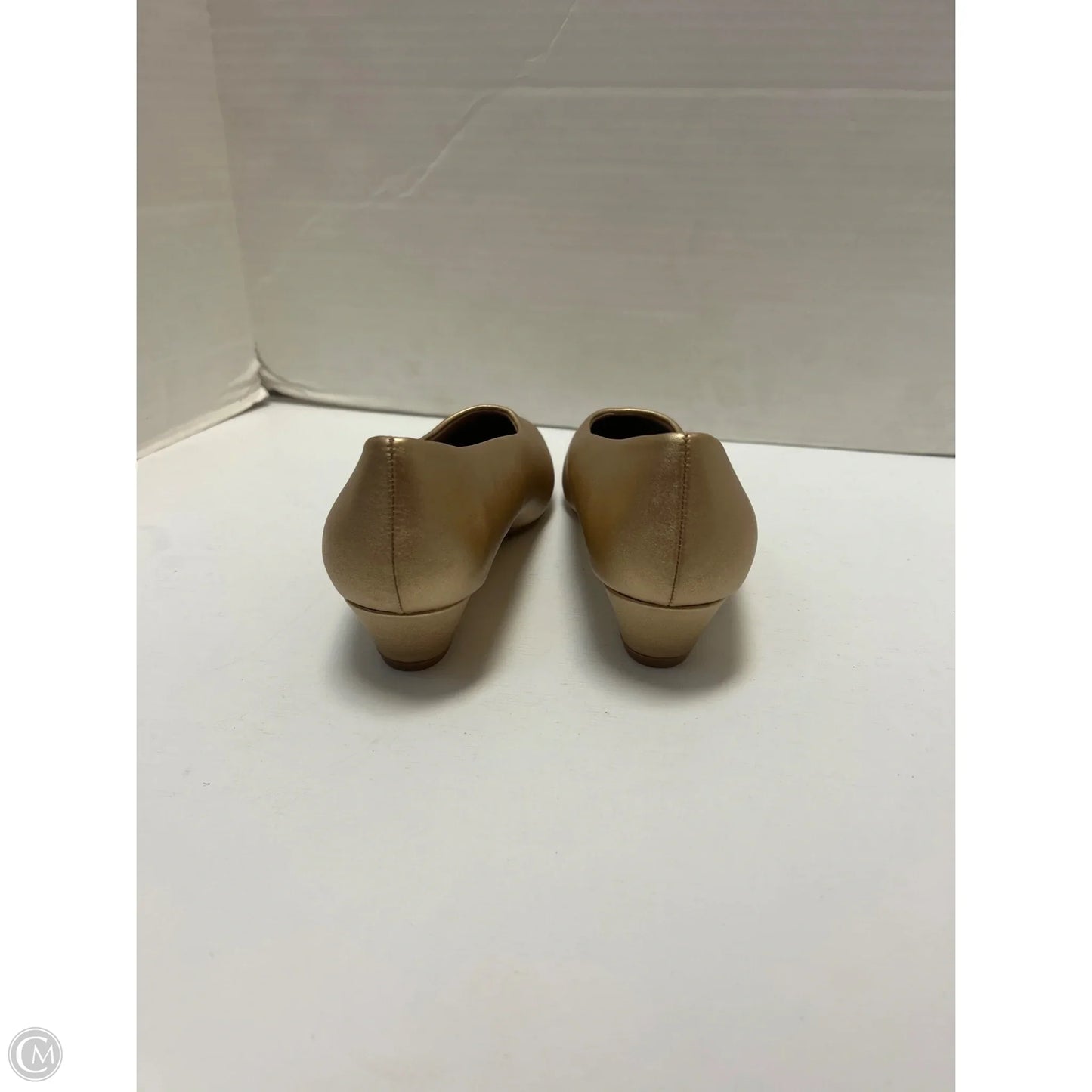 Shoes Heels Block By Comfortview In Gold, Size: 7