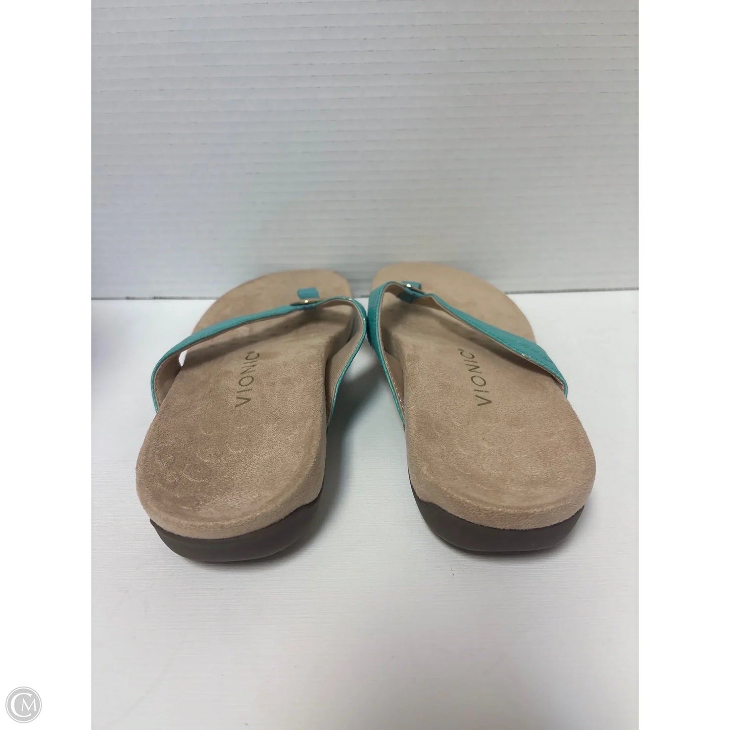 Sandals Flats By Vionic In Teal, Size: 8