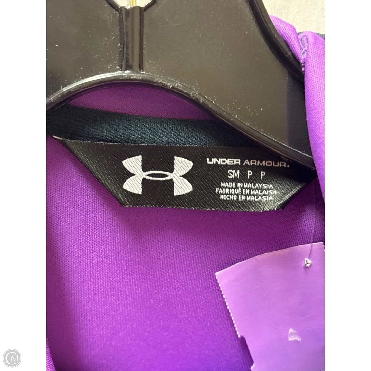 Athletic Top Long Sleeve Hoodie By Under Armour In Purple, Size: S