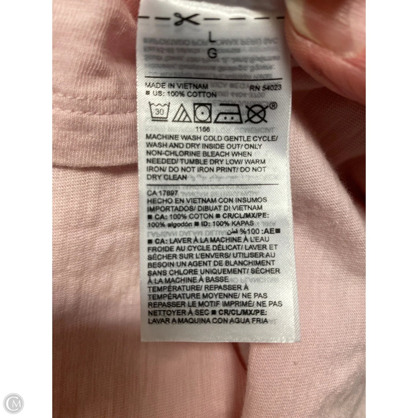 Top Short Sleeve By Old Navy In Pink, Size: L