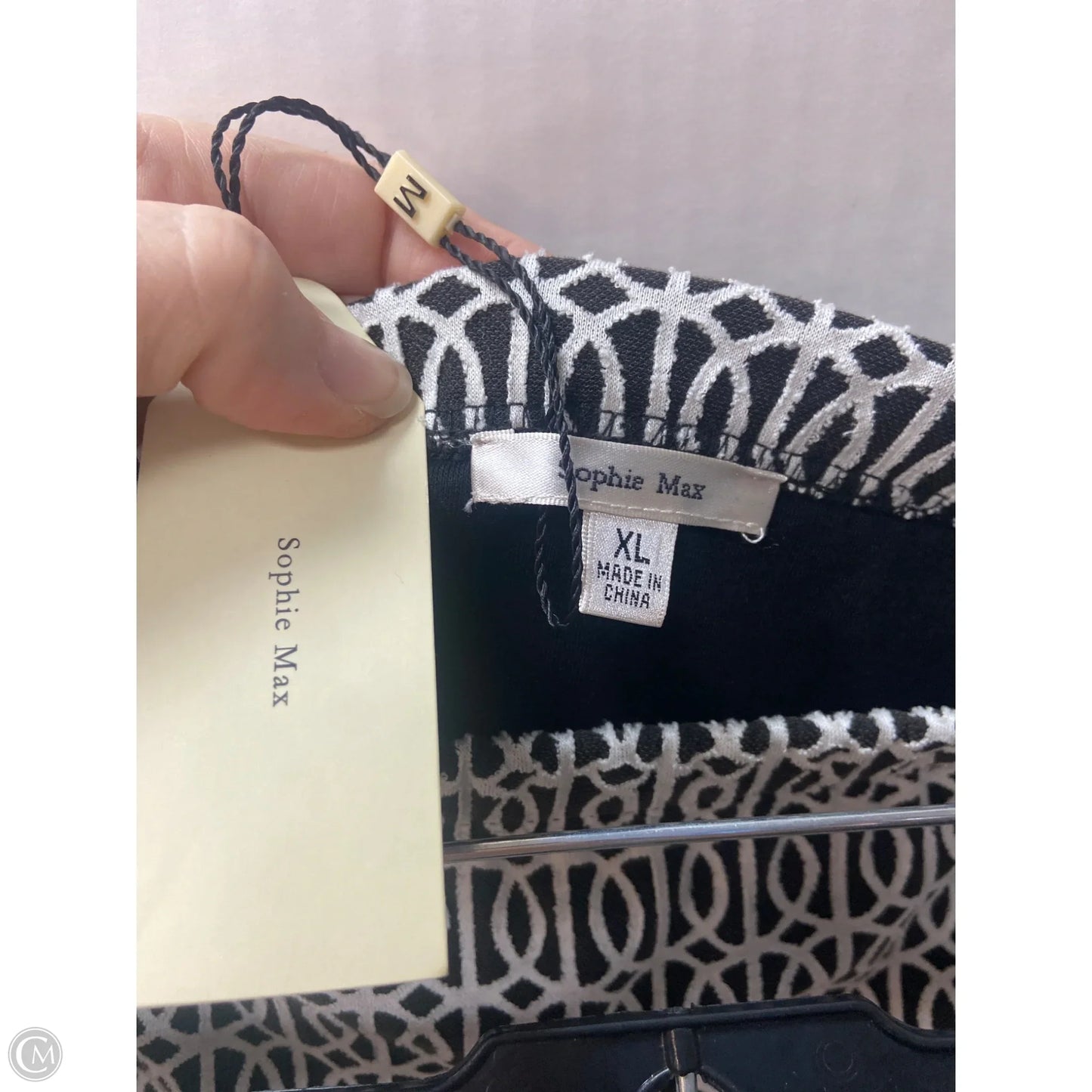 Skirt Mini & Short By Sophie Max In Black & White, Size: Xl