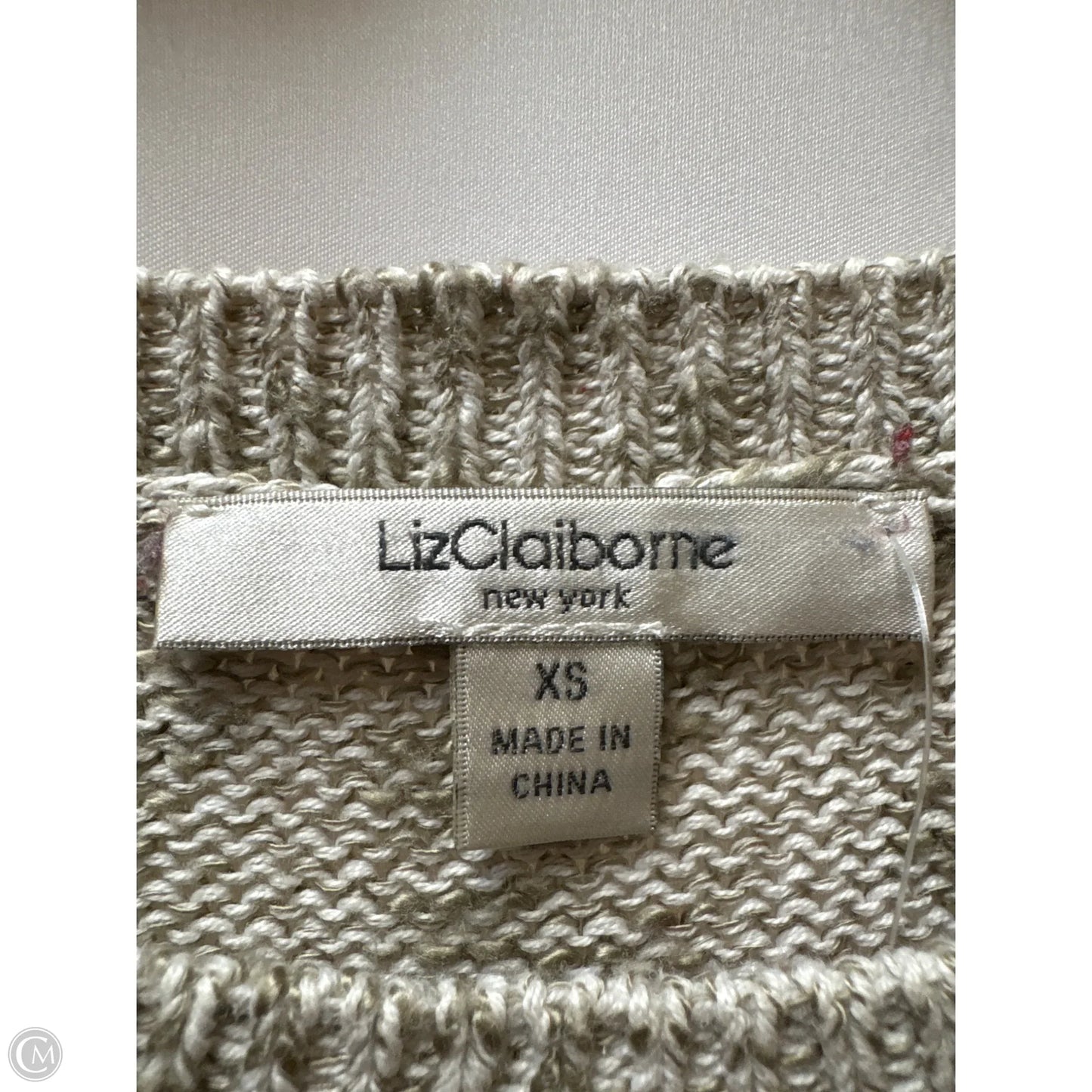 Sweater By Liz Claiborne In Beige, Size: Xs