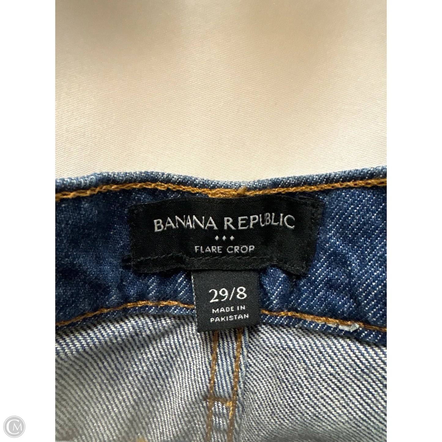 Jeans Straight By Banana Republic In Blue Denim, Size: 8