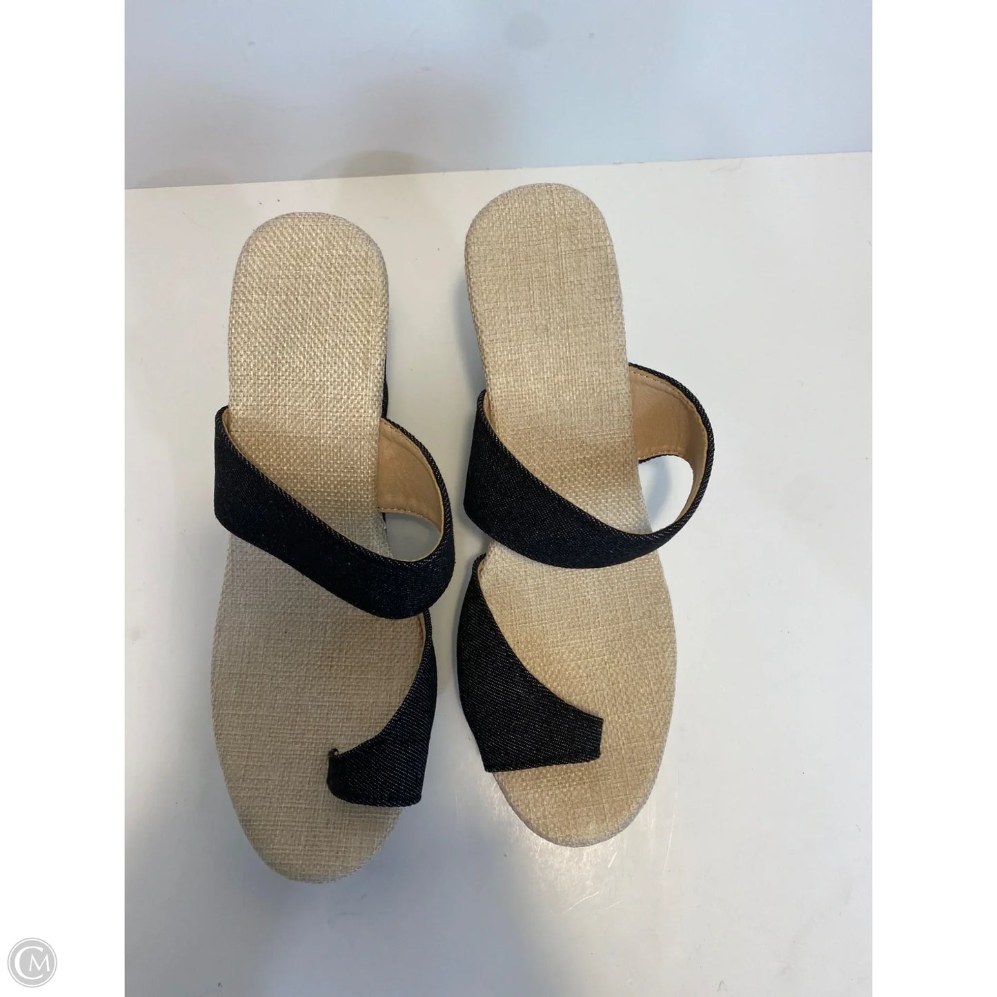 Sandals Heels Block By Clothes Mentor In Black, Size: 11.5