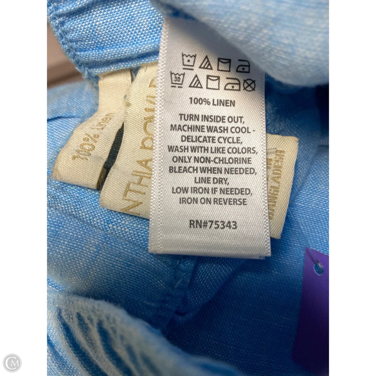 Pants Linen By Cynthia Rowley In Blue, Size: S