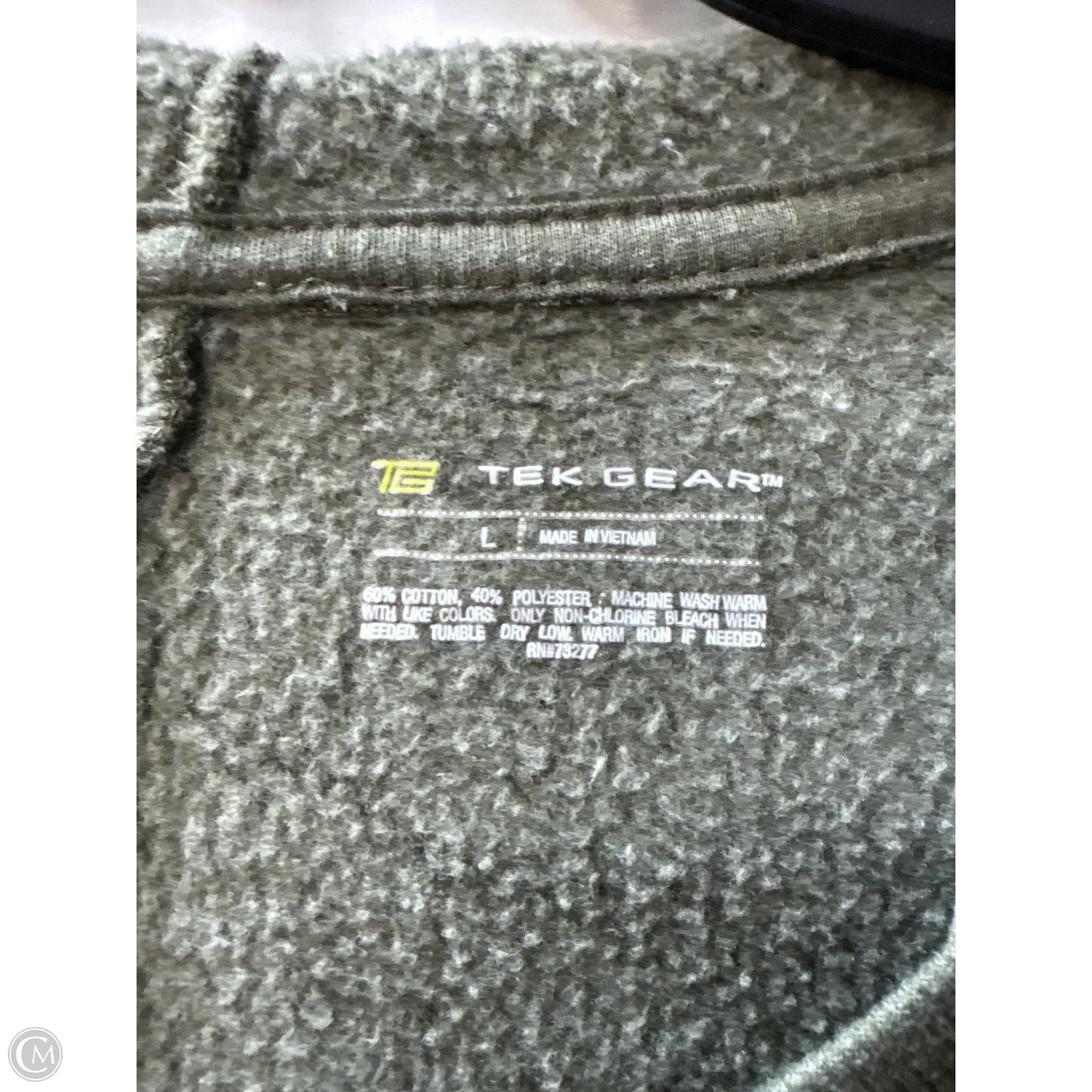 Athletic Sweatshirt Hoodie By Tek Gear In Green, Size: L