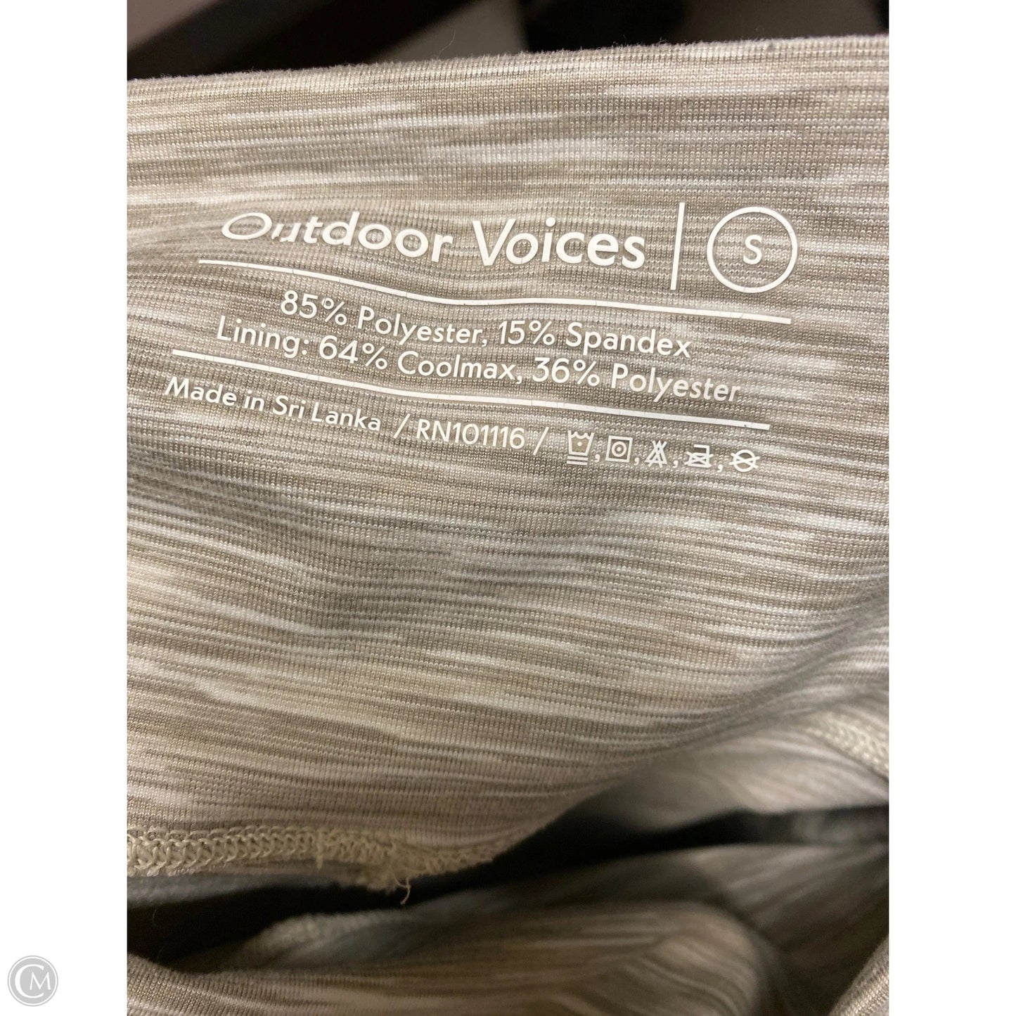 Athletic Leggings By Outdoor Voices In Beige, Size: S