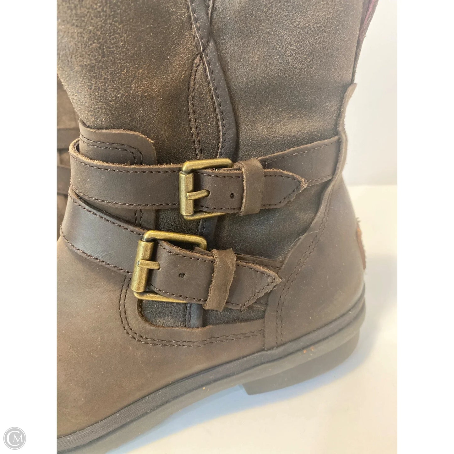 Boots Designer By Ugg In Brown, Size: 6.5