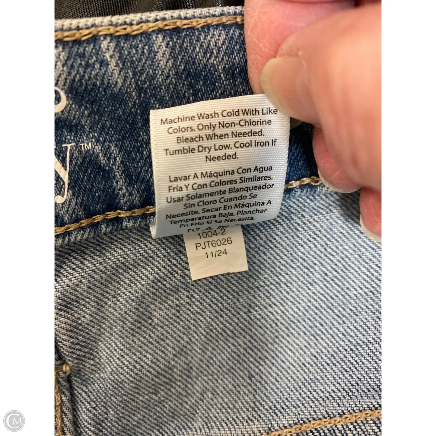 Jeans Cropped By Terra & Sky In Blue Denim, Size: 24