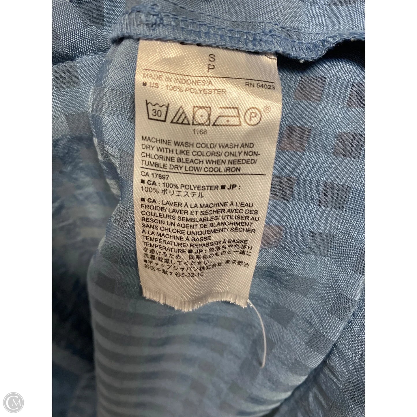 Top Long Sleeve By Banana Republic In Blue, Size: S