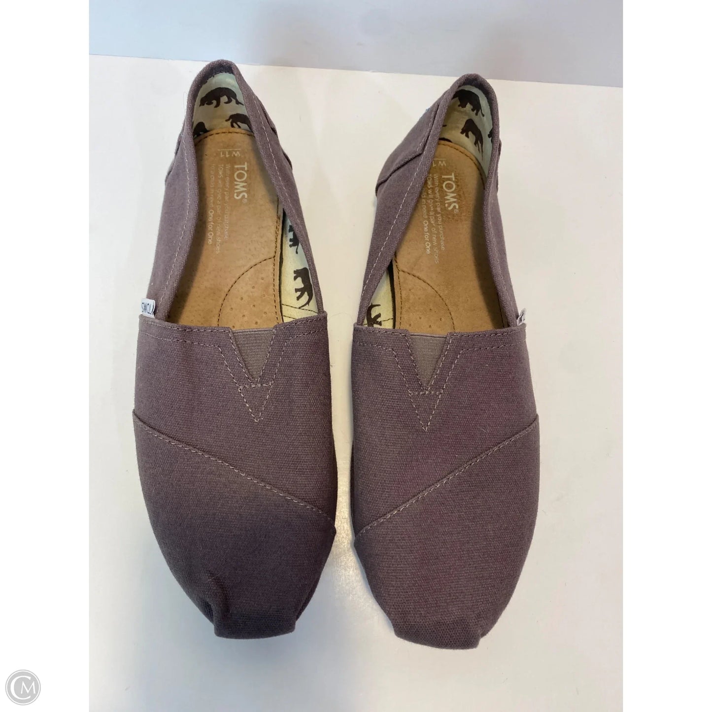 Shoes Flats By Toms In Grey, Size: 11