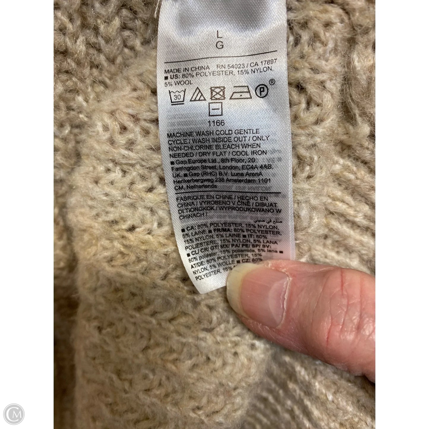 Sweater By Old Navy In Tan, Size: L