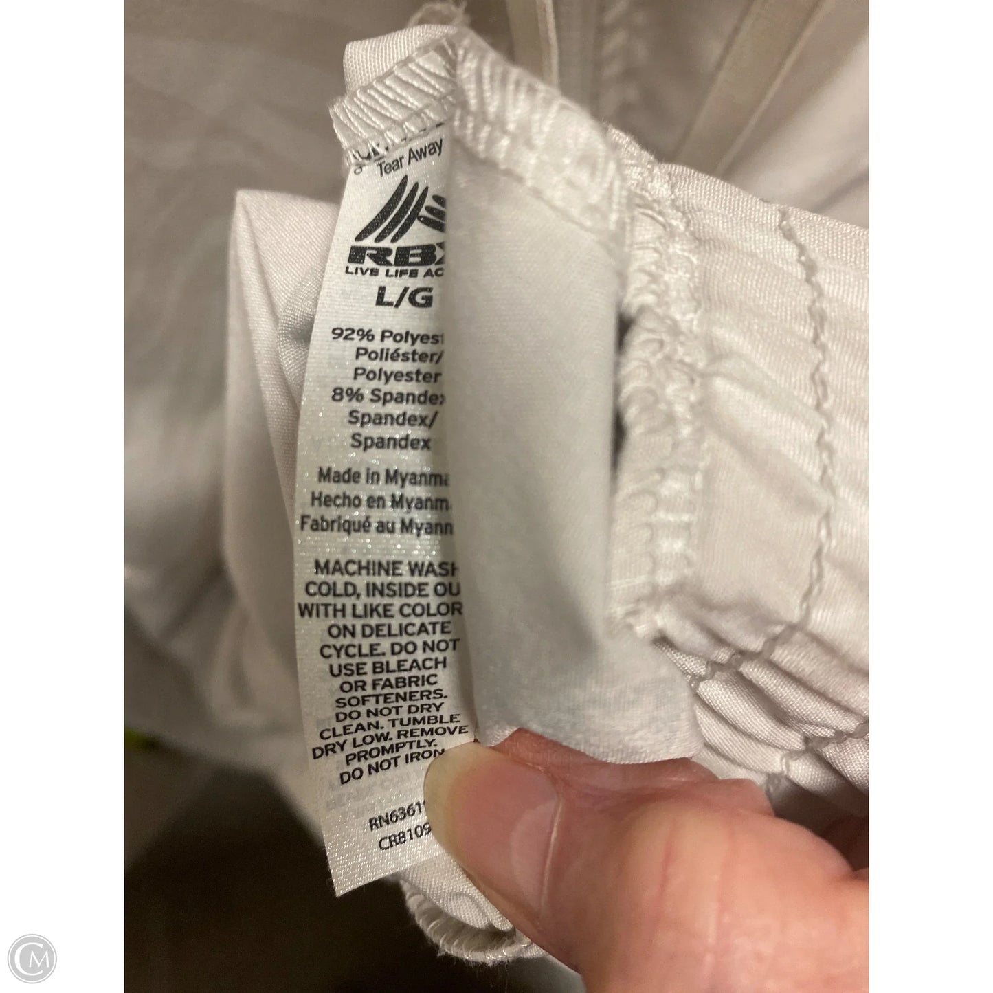 Athletic Jacket By Rbx In Beige, Size: L