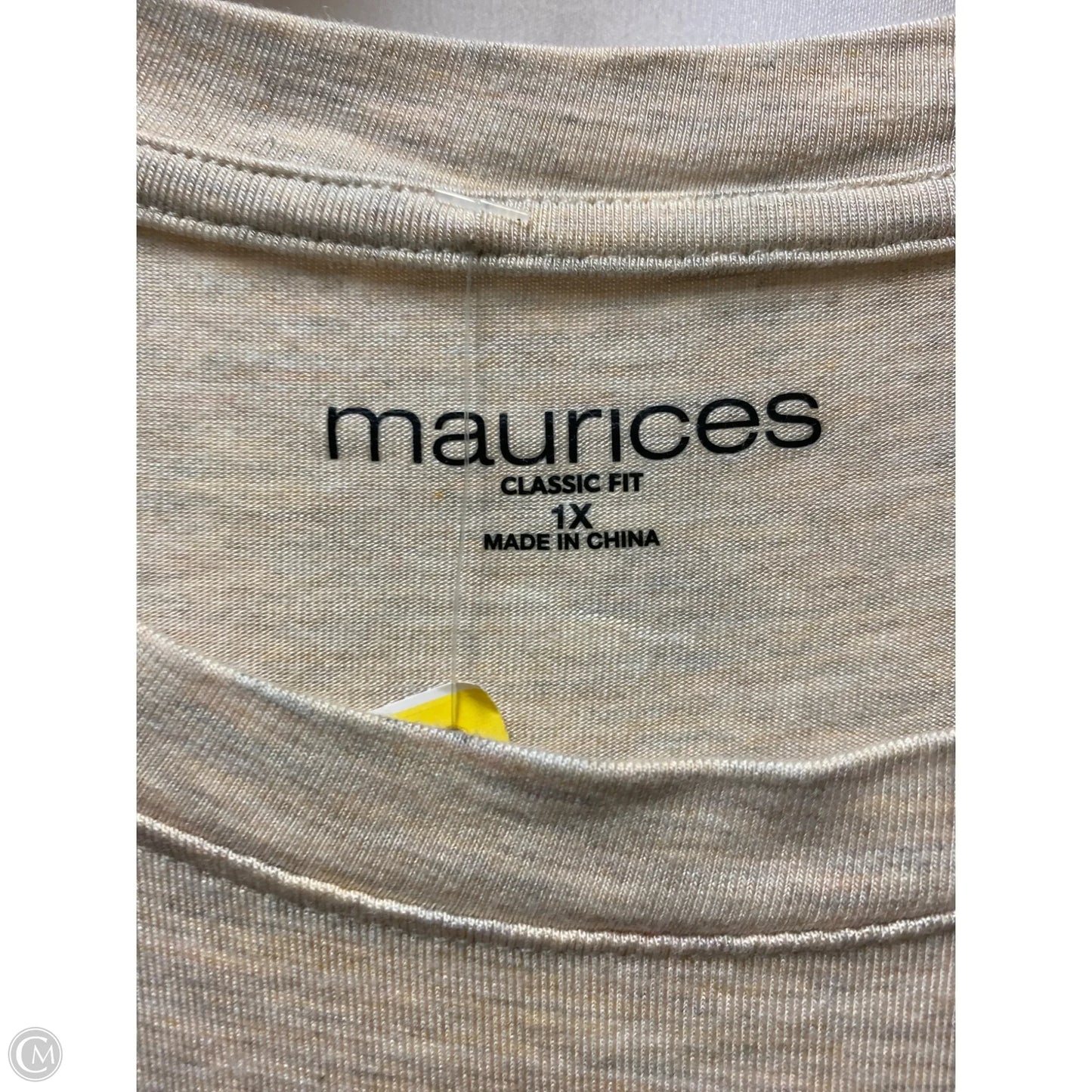 Top Short Sleeve By Maurice’s In Tan, Size: 1x