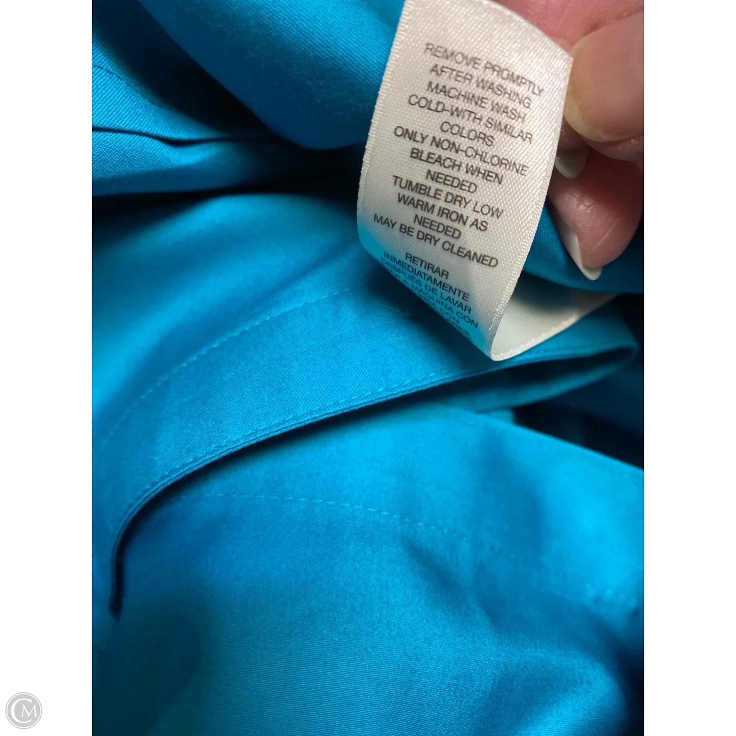 Top Long Sleeve By Chicos In Teal, Size: L