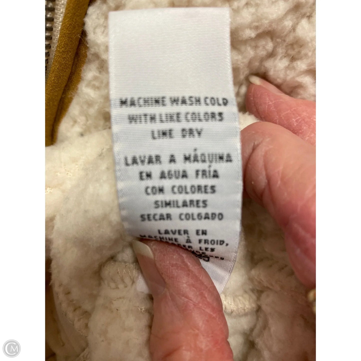 Jacket Faux Fur & Sherpa By Thread And Supply In Cream, Size: S