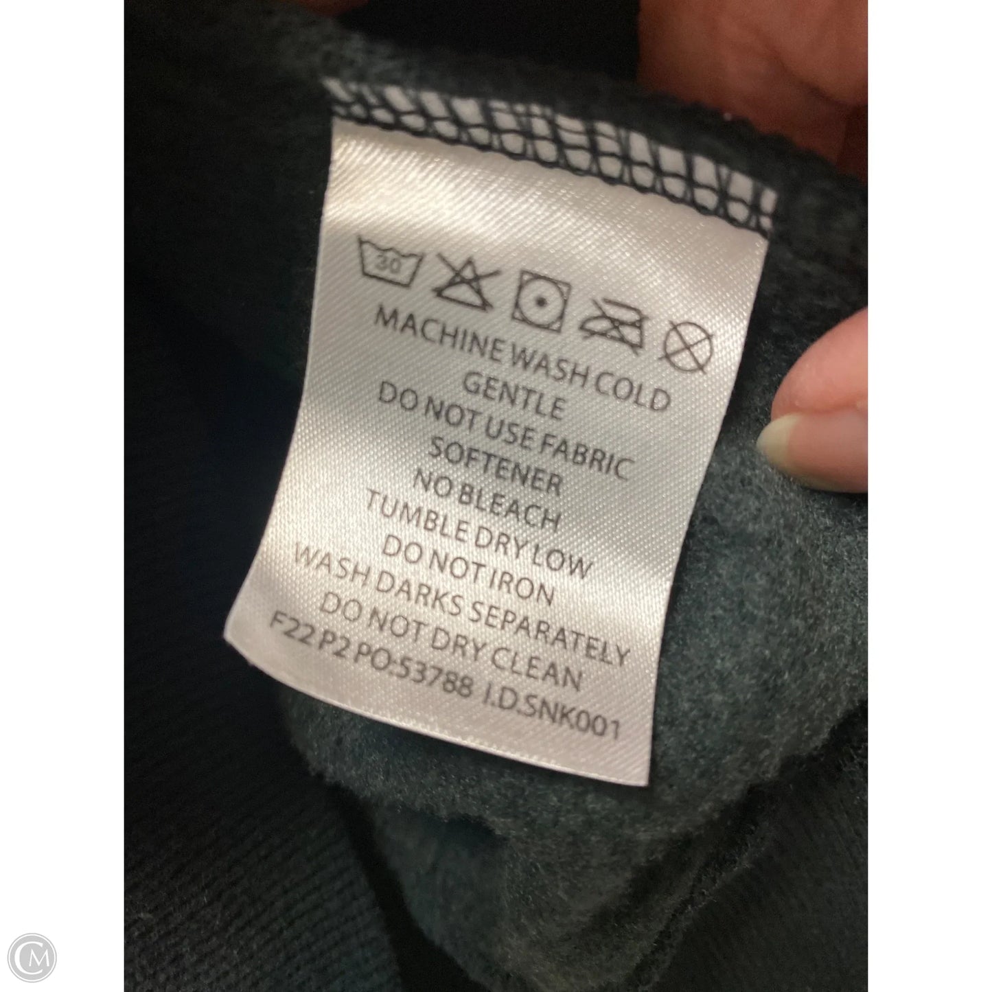 Sweatshirt Hoodie By Clothes Mentor In Black, Size: L