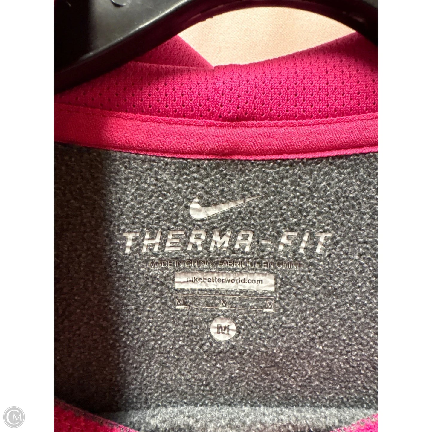 Sweatshirt Hoodie By Nike In Pink, Size: M