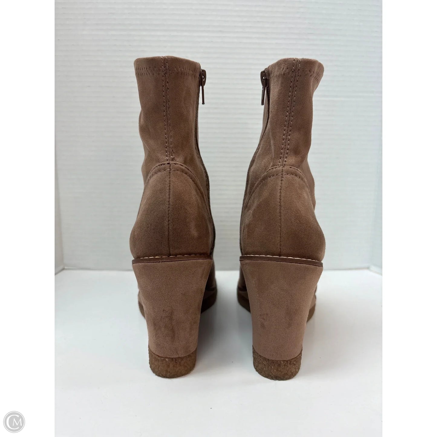 Boots Ankle Heels By Zodiac In Brown, Size: 8