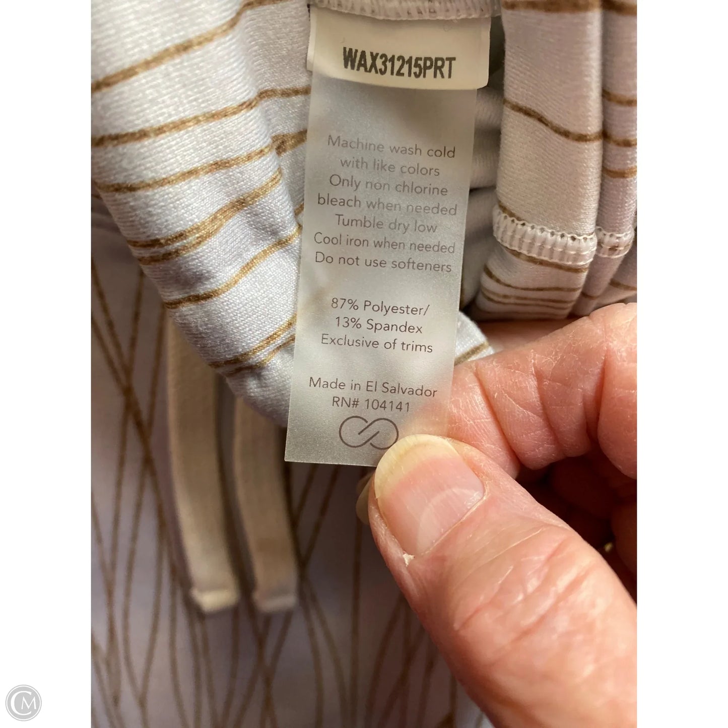 Athletic Top Long Sleeve Collar By Calia In Gold, Size: Xl