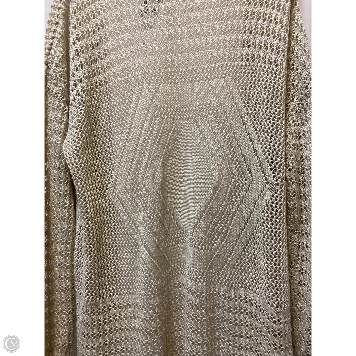 Cardigan By Clothes Mentor In White, Size: 2x