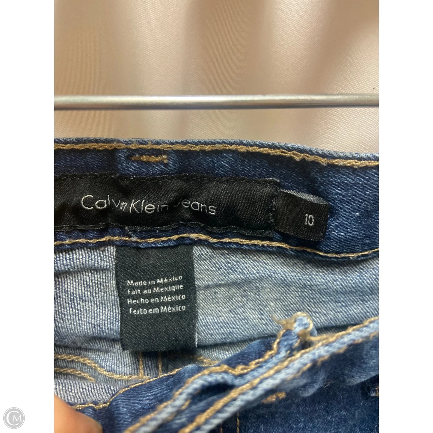 Shorts By Calvin Klein In Blue Denim, Size: 10